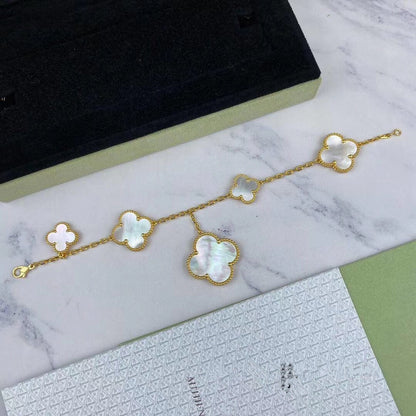 [Luxe Jewels]MAGIC CLOVER MOP GOLD BRACELET 5 MOTIFS