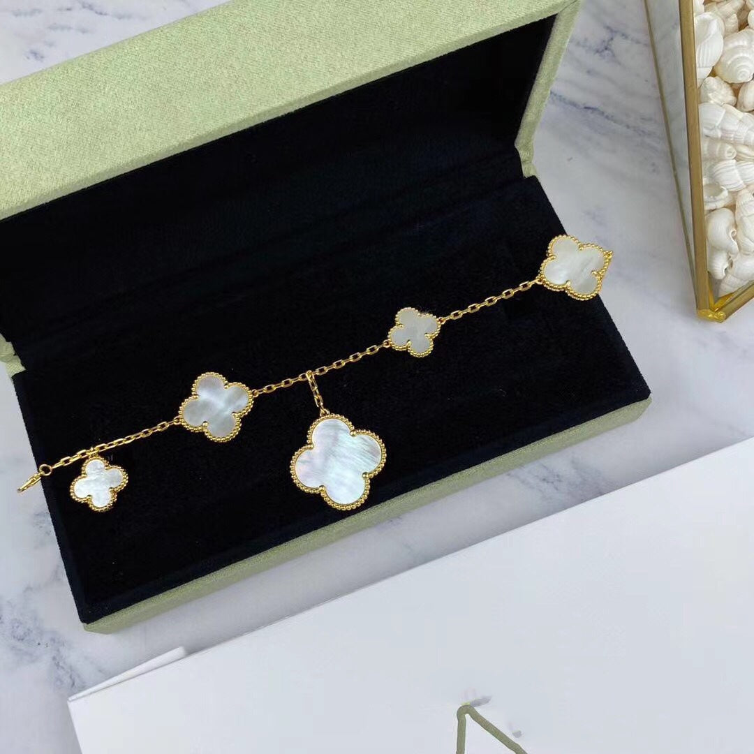 [Luxe Jewels]MAGIC CLOVER MOP GOLD BRACELET 5 MOTIFS