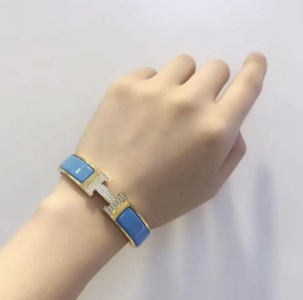 [Luxe Jewels]H CLOUD BLUE BRACELET GOLD DIAMOND