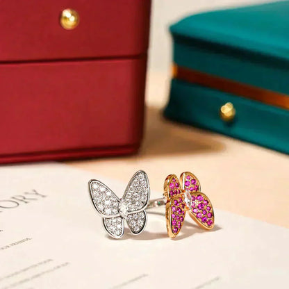 [Luxe Jewels]TWIN BUTTERFLY DIAMOND RING