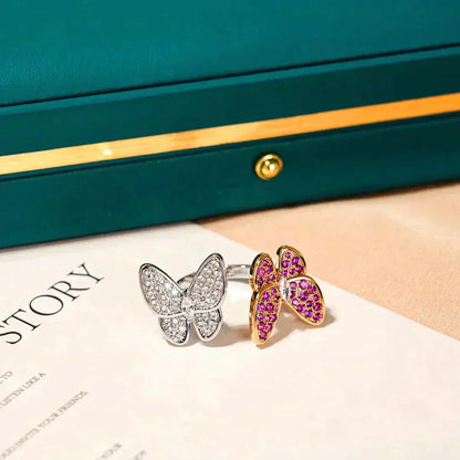 [Luxe Jewels]TWIN BUTTERFLY DIAMOND RING