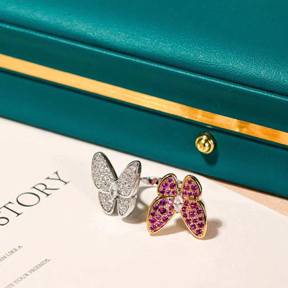 [Luxe Jewels]TWIN BUTTERFLY DIAMOND RING