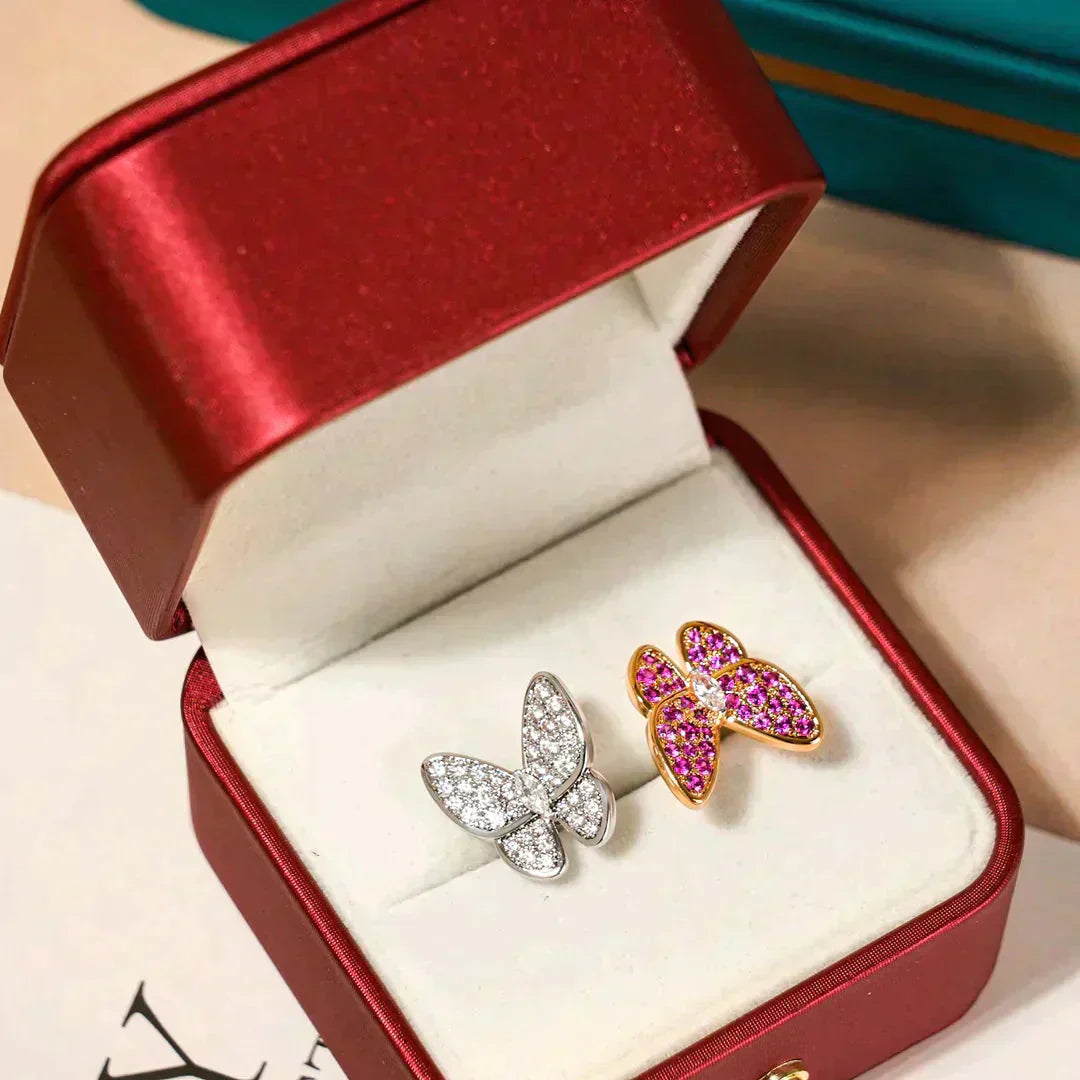 [Luxe Jewels]TWIN BUTTERFLY DIAMOND RING