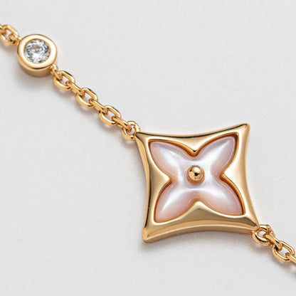 [Luxe Jewels]STAR 1 DIAMOND PINK GOLD BRACELET