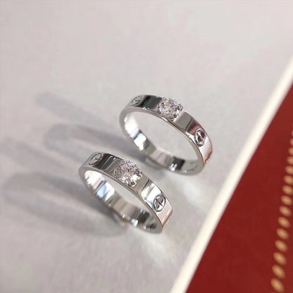 [Luxe Jewels]LOVE RING 3.6MM 1 BIG DIAMOND