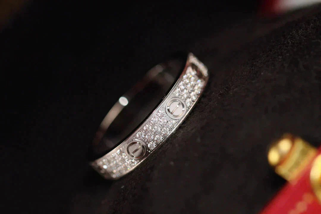 [Luxe Jewels]LOVE RING 3.6MM DIAMOND PAVED