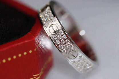 [Luxe Jewels]LOVE RING 3.6MM DIAMOND PAVED