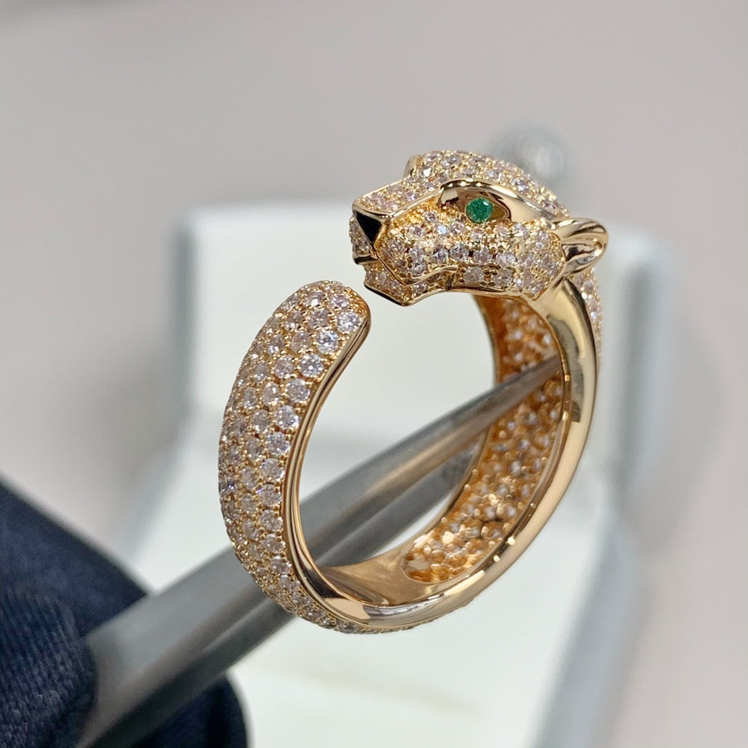 [Luxe Jewels]PANTHERE PINK GOLD DIAMOND RING