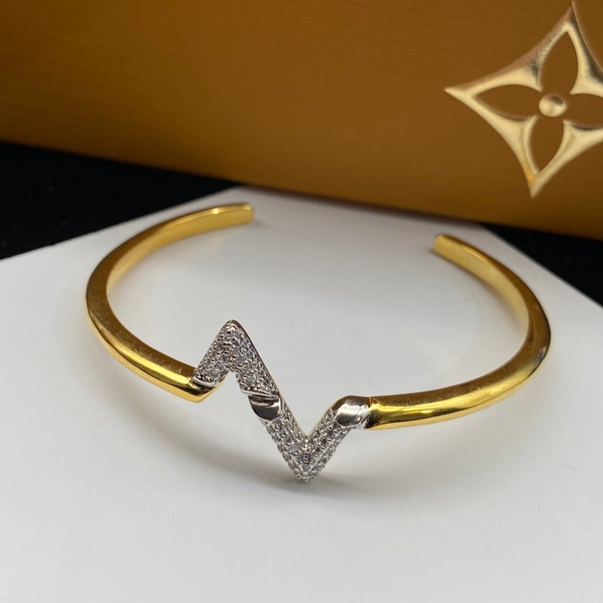 [MERA]VOLTE UPSITE DOWN DIAMANT GOLD OFFENES ARMBAND