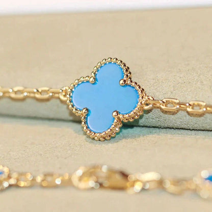 [Luxe Jewels]CLOVER 20 MOTIFS TURQUOISE GOLD