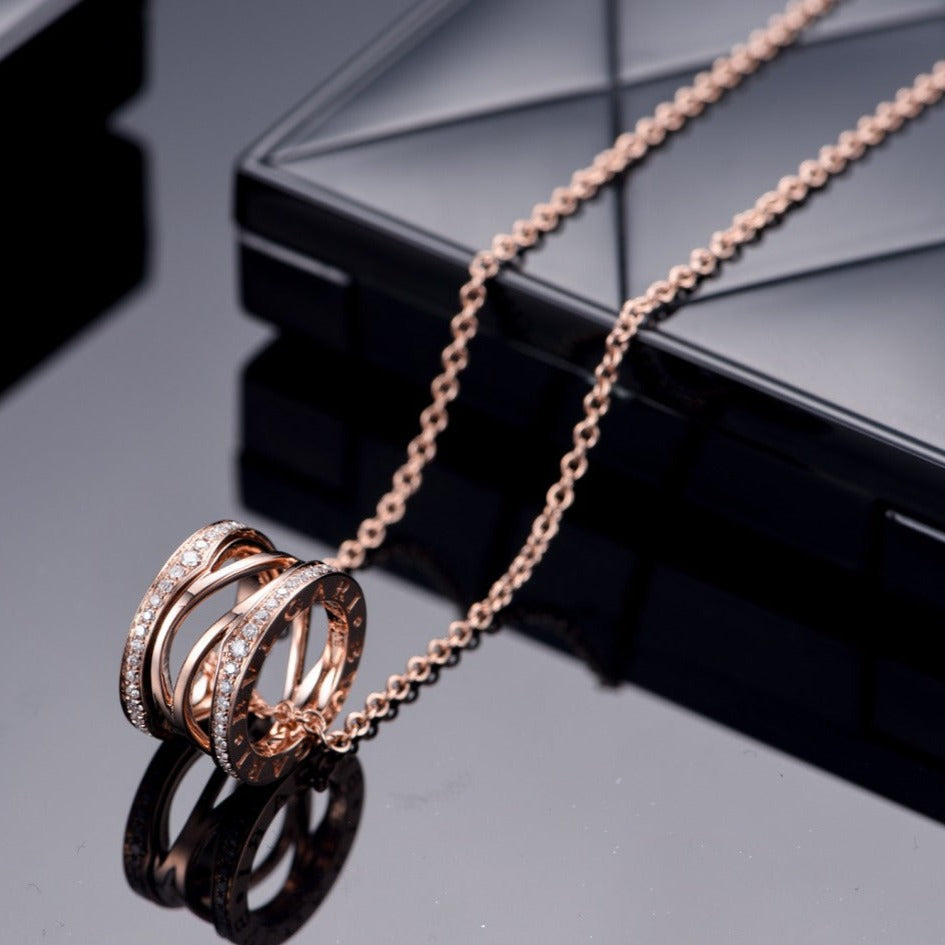 [Luxe Jewels]ZERO 1 PINK GOLD DIAMOND OPEN NECKLACE