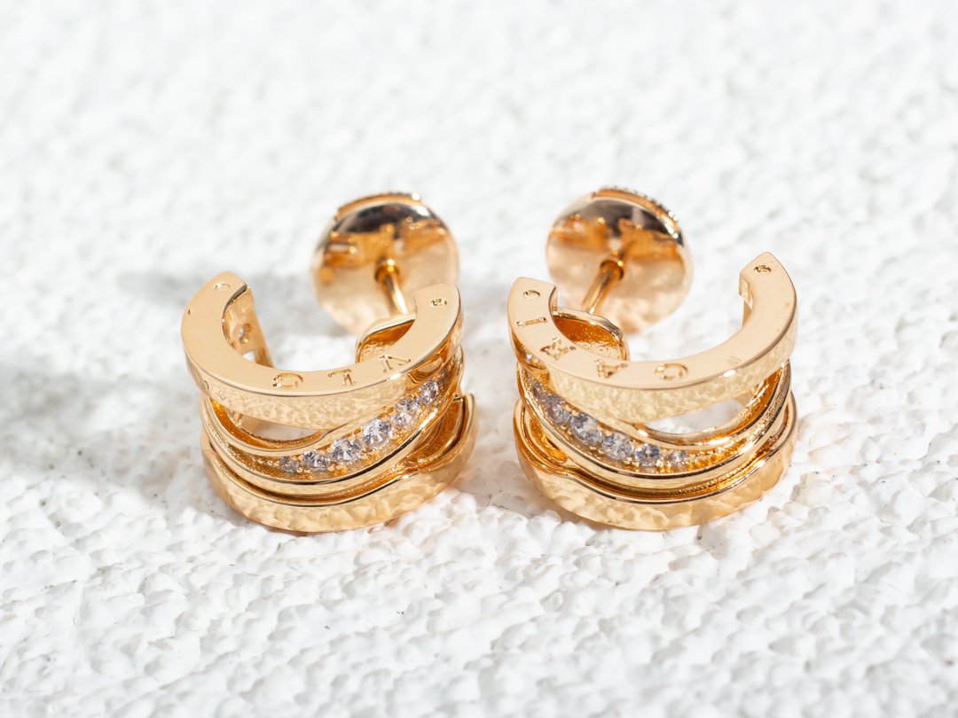 [Luxe Jewels]ZERO 1 PINK GOLD DIAMONDS EARRINGS