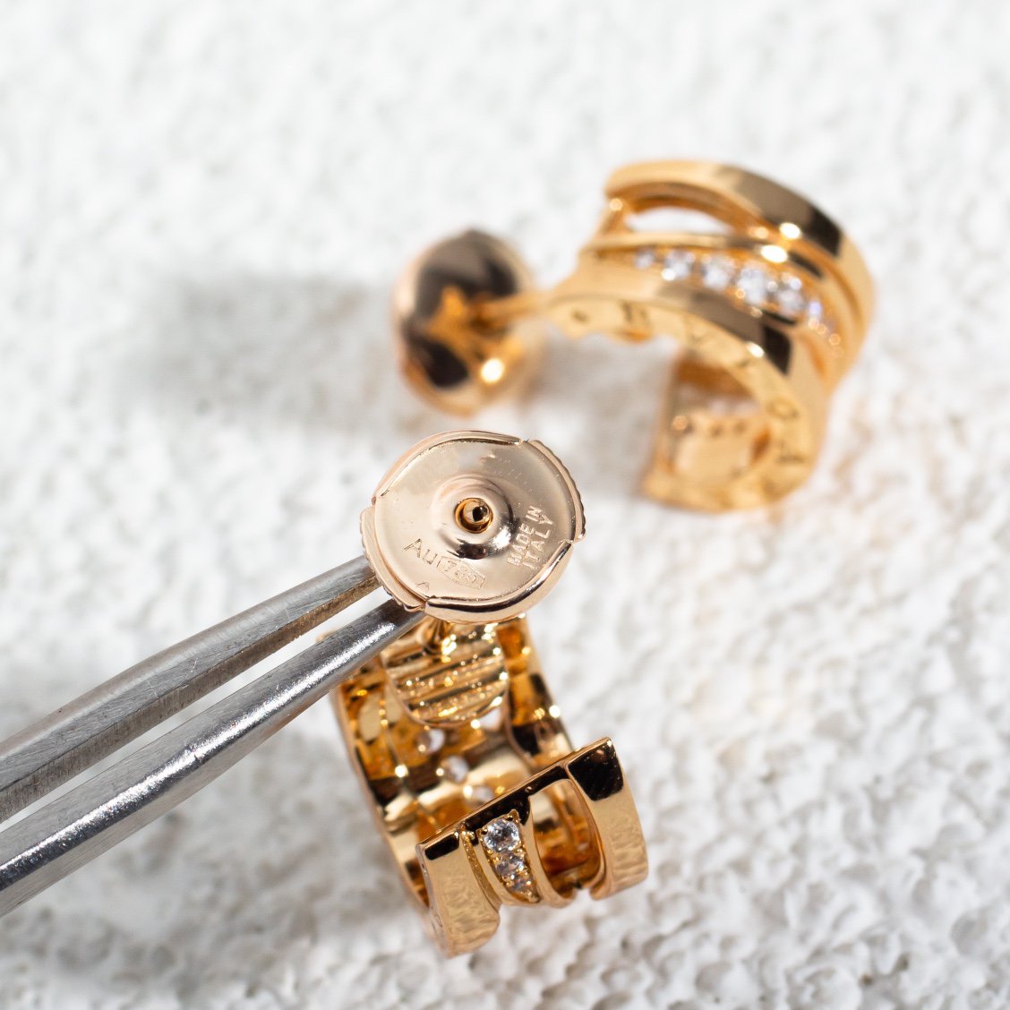 [Luxe Jewels]ZERO 1 PINK GOLD DIAMONDS EARRINGS