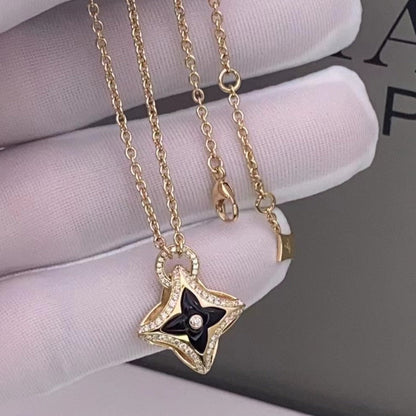 [Luxe Jewels]STAR PEDANT PINK GOLD DIAMOND NECKLACE