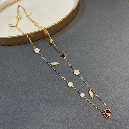 [Luxe Jewels]LUCKY SPRING 15 MOTIFS GOLD NECKLACE