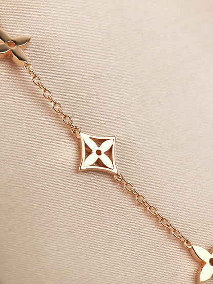 [Luxe Jewels]STAR AND SUN 7 MOTIFS GOLD BRACELET