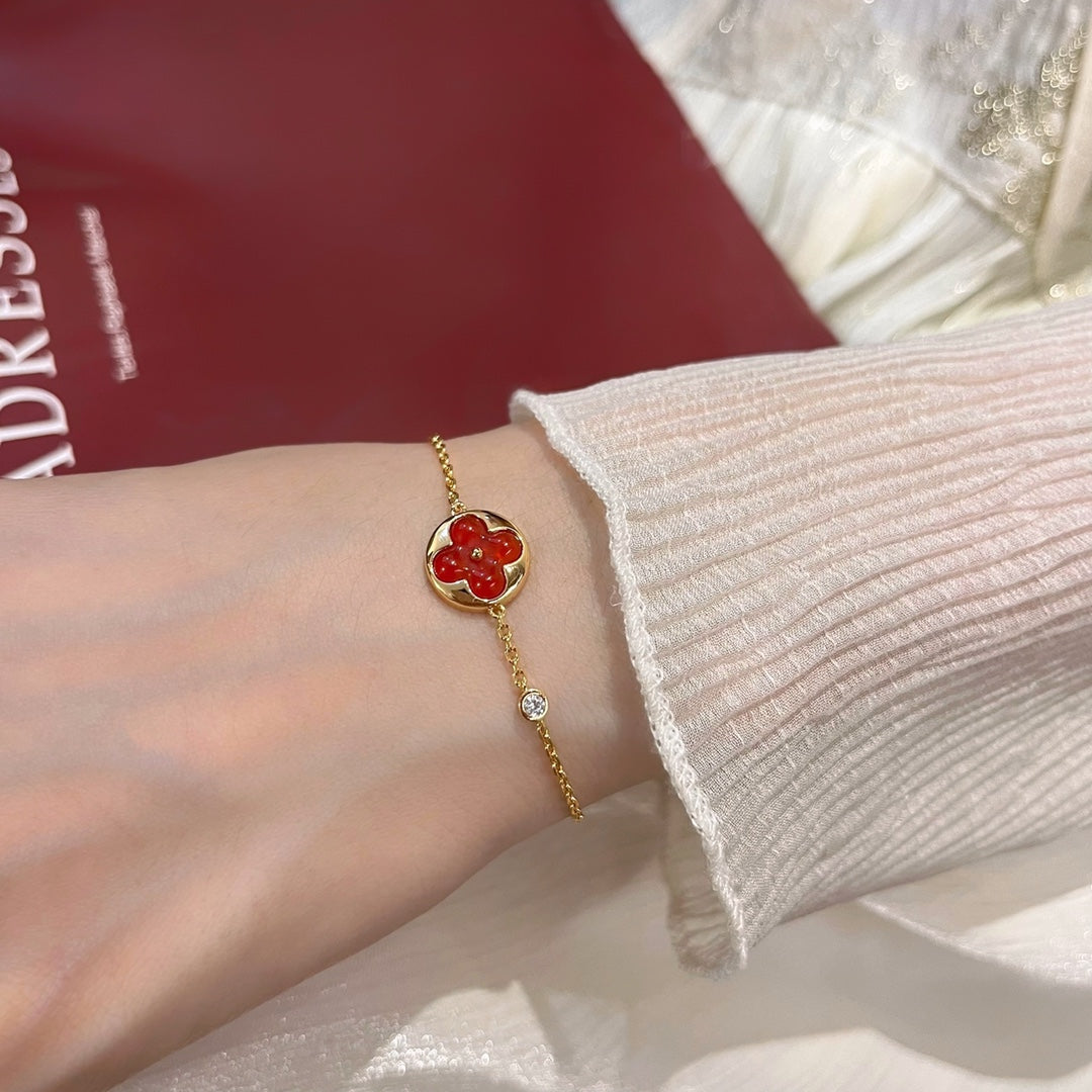 [Luxe Jewels]SUN PEDANT CARNELIAN BRACELET