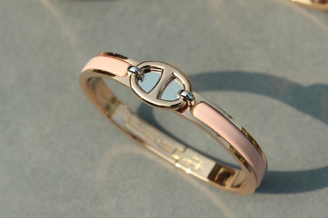 [Luxe Jewels]CLIC CHAINE PINK GOLD BRACELET