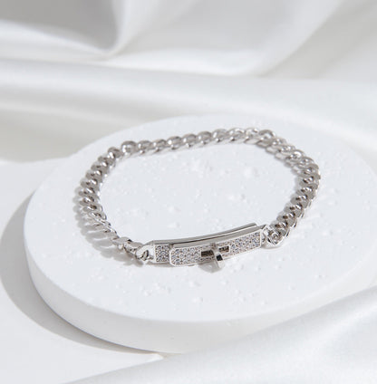 [Luxe Jewels]KELLY CHAIN SILVER DIAMOND BRACELET