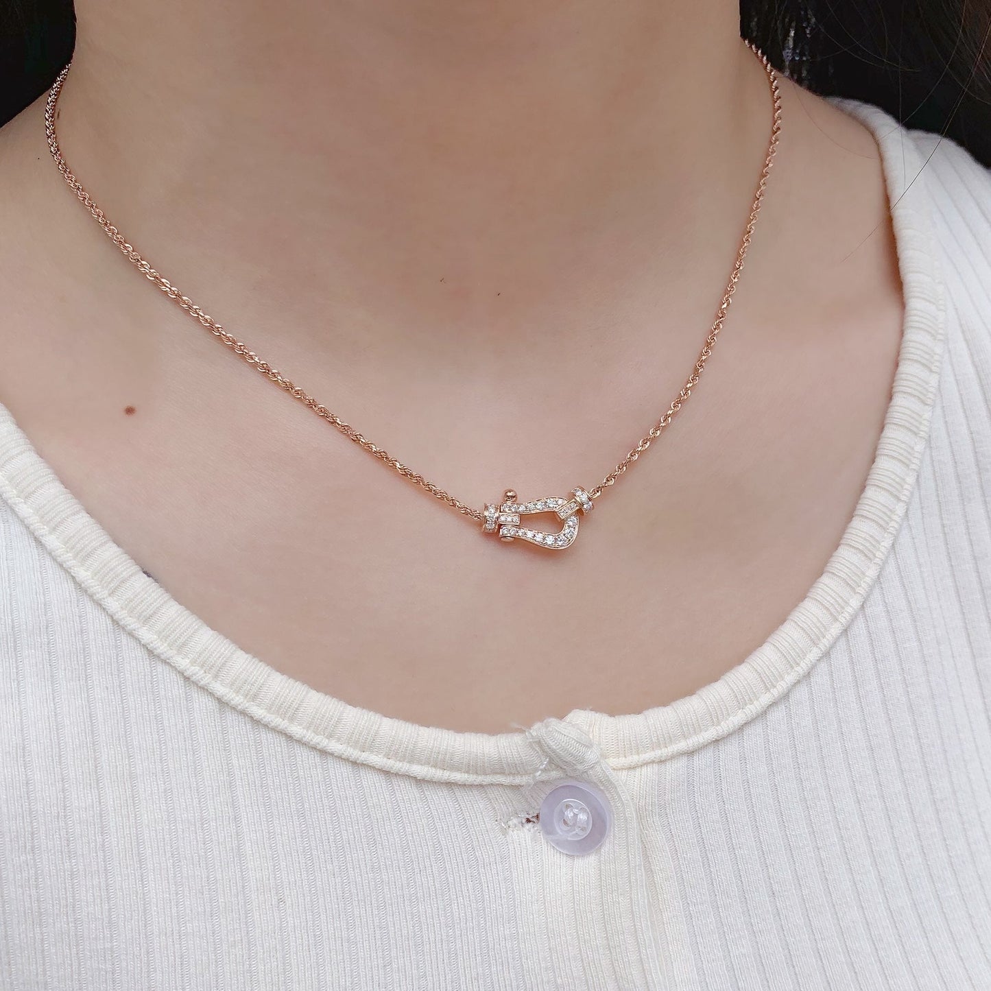 [Luxe Jewels]フォース10 ピンクゴールド ダイヤモンドネックレス