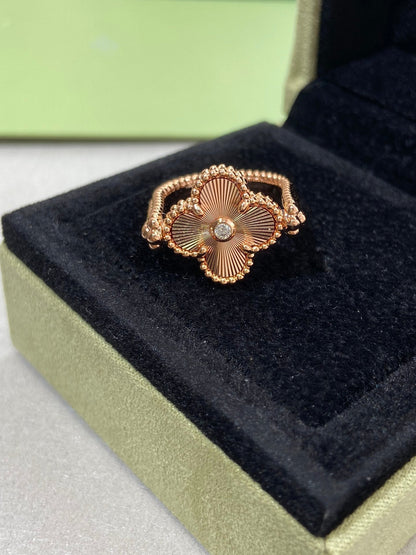 [Luxe Jewels]CLOVER RIVERSIBLE ROSE GOLD RING