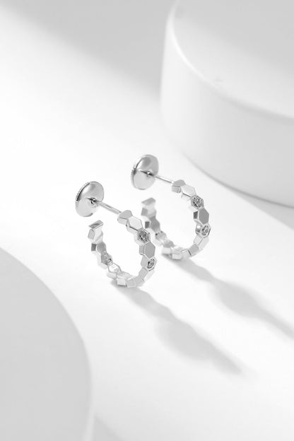 [Luxe Jewels]BEE LOVE DIAMOND HOOP EARRINGS