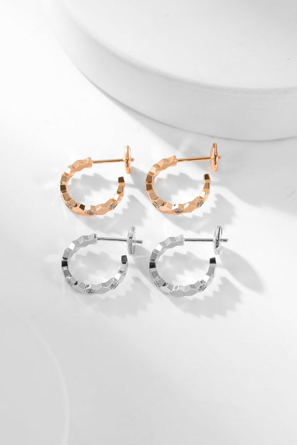 [Luxe Jewels]BEE LOVE DIAMOND HOOP EARRINGS