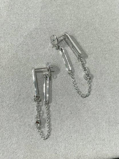 [Luxe Jewels]CHAINE CHAOS DIAMOND DROP EARRINGS