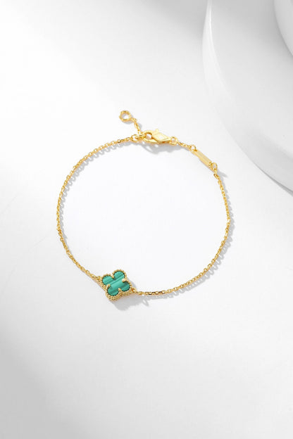 [Luxe Jewels]CLOVER BRACELET MALACHITE 1 MOTIF