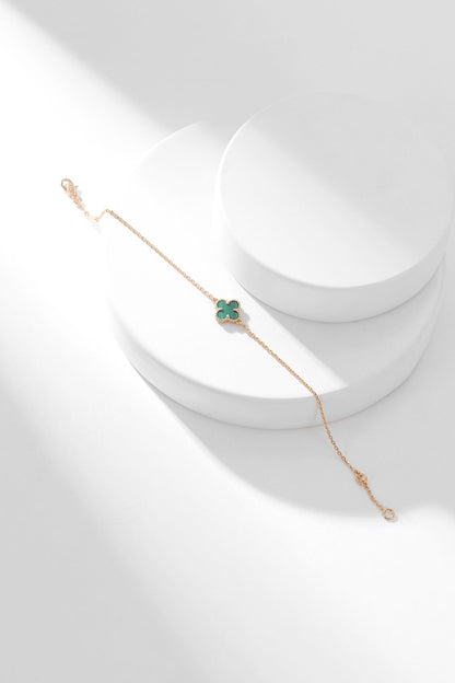 [Luxe Jewels]CLOVER BRACELET MALACHITE 1 MOTIF