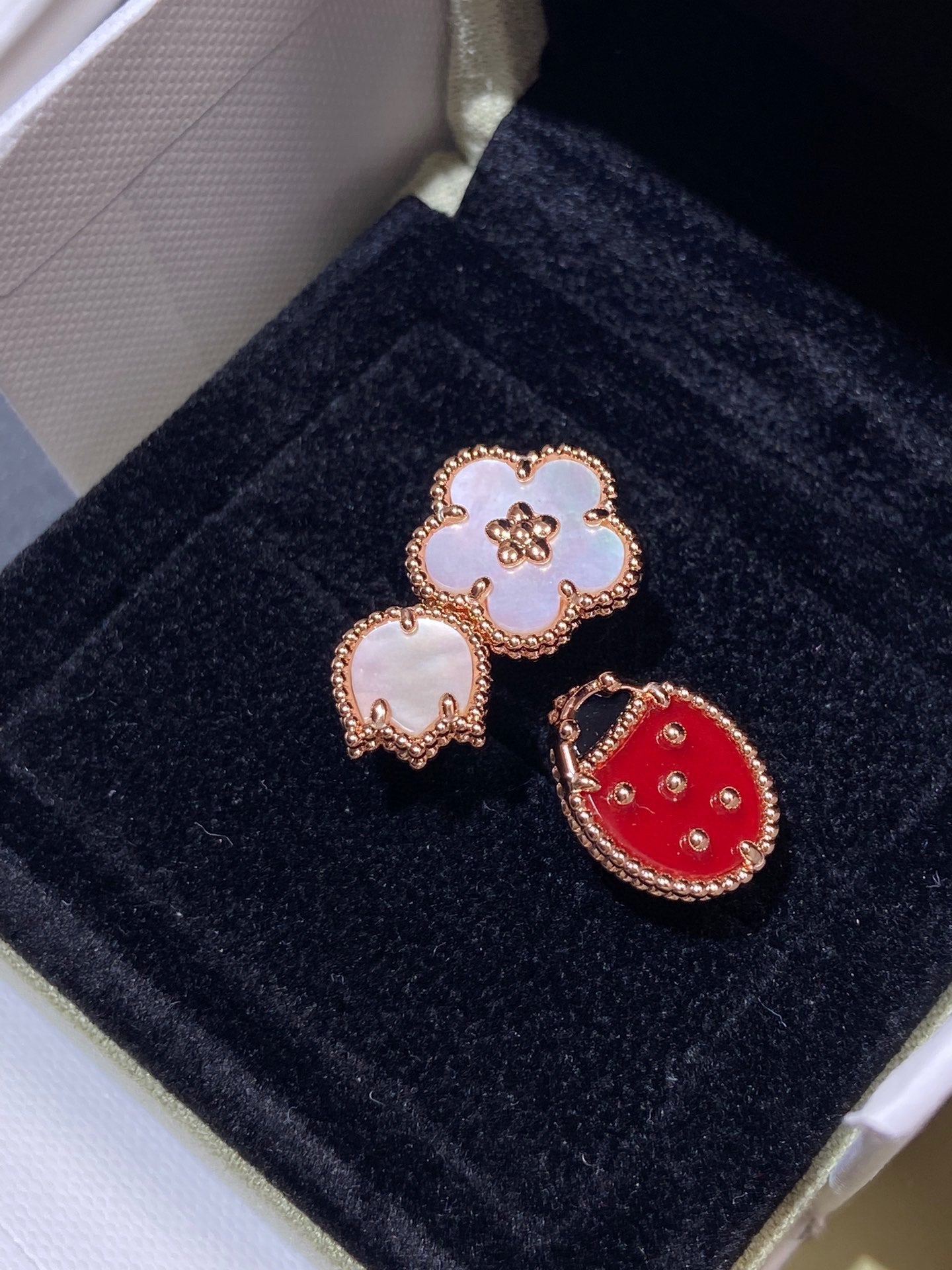 [Luxe Jewels]LUCKY 3 MOTIF ROSE GOLD RING