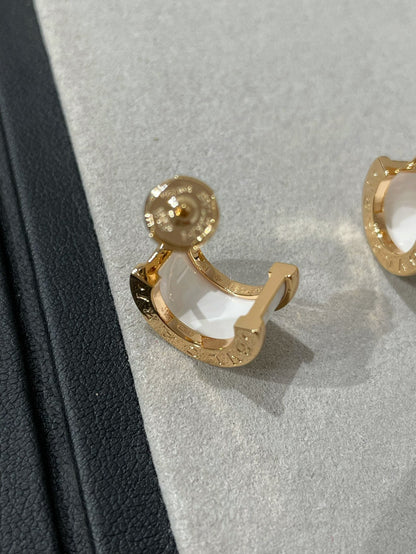 [Luxe Jewels]ZERO 1 PINK GOLD CERAMIC EARRINGS