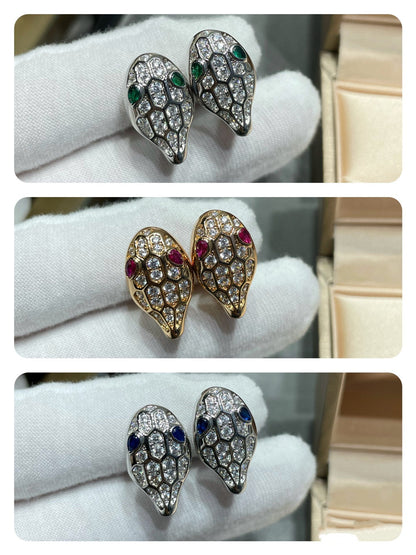 [Luxe Jewels]SERPENT DIAMOND STUD EARRINGS