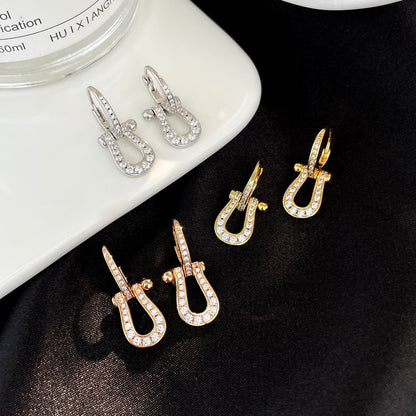 [Luxe Jewels]FORCE 10 FULL DIAMOND DROP EARRINGS MEDIUM MODEL