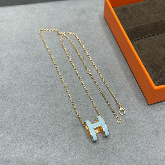 [Luxe Jewels]POP H SKY BLUE NECKLACE