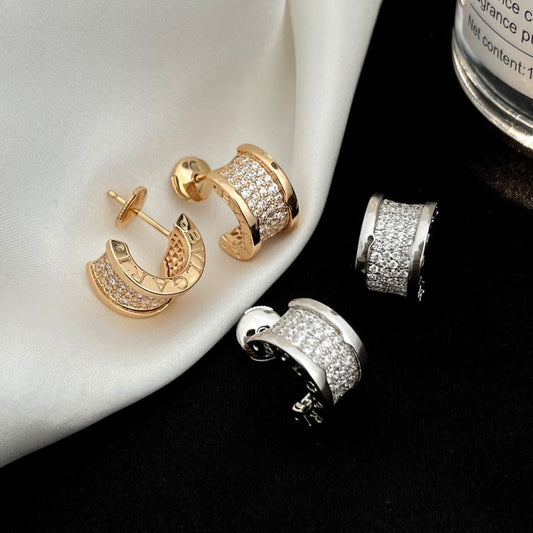 [Luxe Jewels]ZERO 1 DIAMOND PAVED EARRINGS