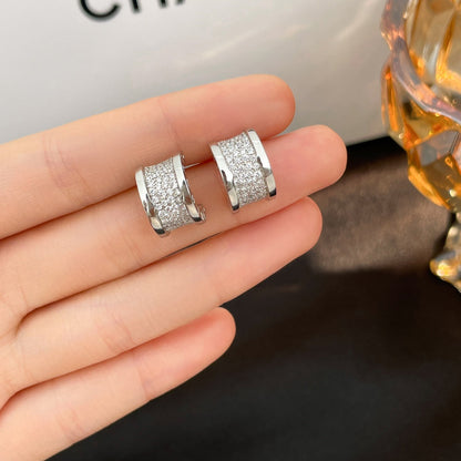 [Luxe Jewels]ZERO 1 DIAMOND PAVED EARRINGS