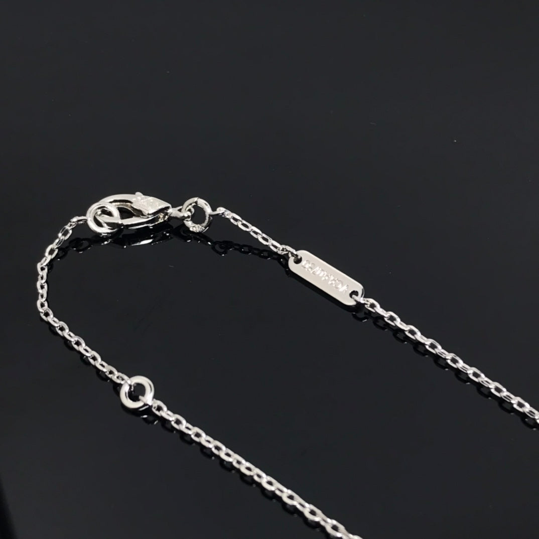 [Luxe Jewels]CLOVER PIETERSITE SILVER LONG NECKLACE