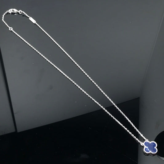 [Luxe Jewels]CLOVER PIETERSITE SILVER LONG NECKLACE