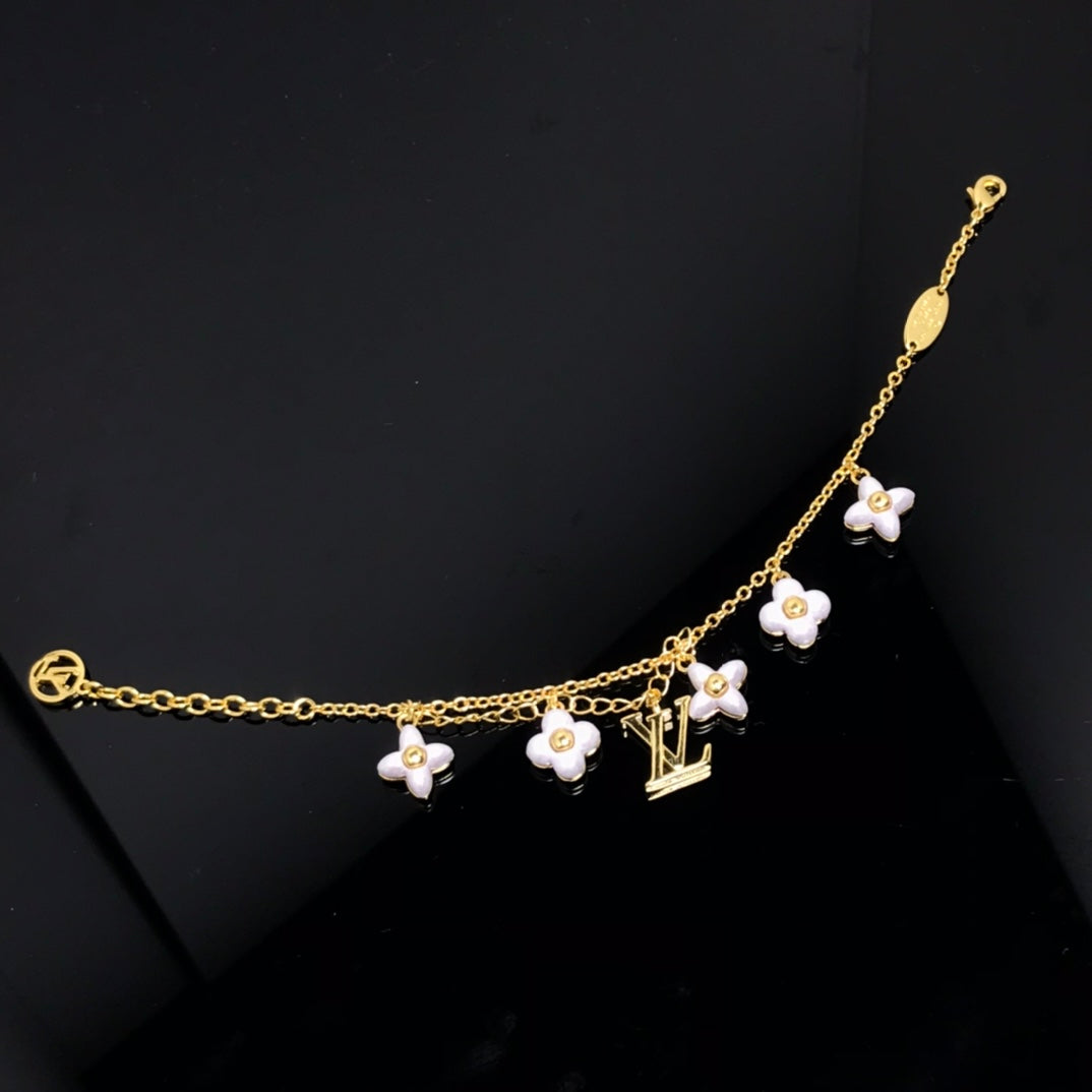 [Luxe Jewels]LOGO 6 MOTIF STAR AND SUN GOLD BRACELET