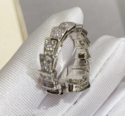 [MERA]SERPENTI GROSSER RING SILBER MIT DIAMANTEN