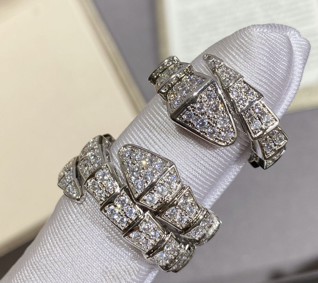 [MERA]SERPENTI GROSSER RING SILBER MIT DIAMANTEN