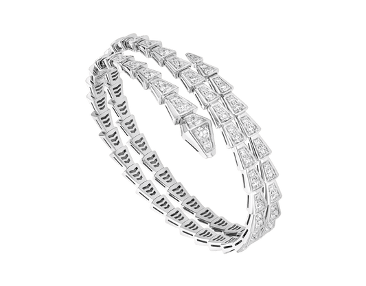 [Luxe Jewels]SERPENTI BRACELET SILVER DIAMOND DOUBLE ROW