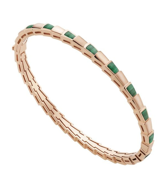 [Luxe Jewels]SERPENTI BRACELET PINK GOLD MALACHITE