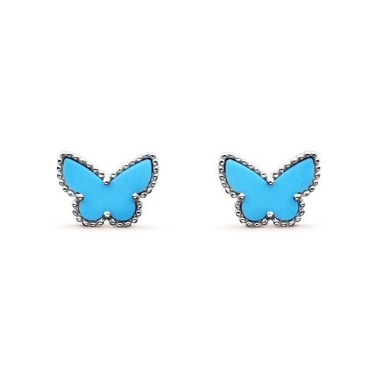 [Luxe Jewels]BUTTERFLY TURQUOISE EARRINGS SILVER