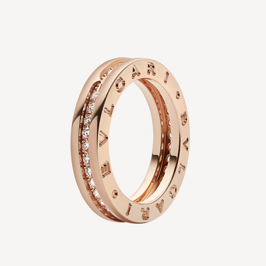 [Luxe Jewels]ZERO 1 ONE-BAND PAVED DIAMONDS ON THE SPIRAL RING