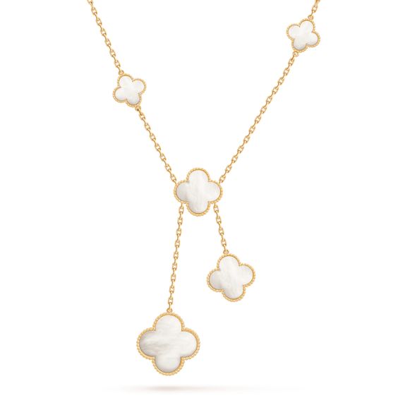 [Luxe Jewels]CLOVER MOTHER OF PEARL NECKLACE 6 MOTIF