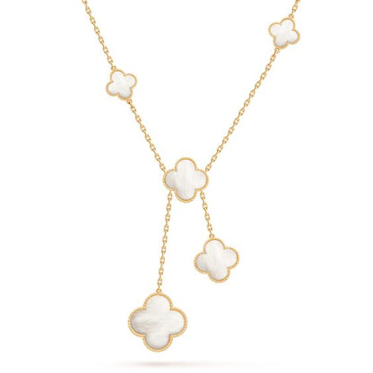 [Luxe Jewels]CLOVER MOTHER OF PEARL NECKLACE 6 MOTIF