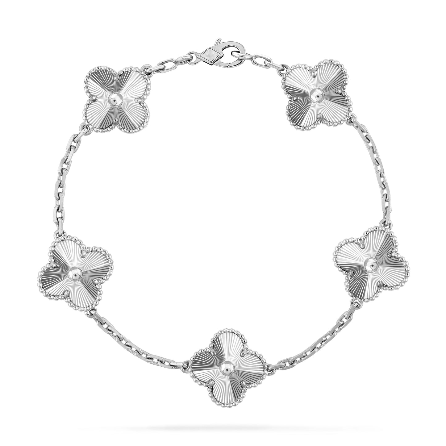 [Luxe Jewels]CLOVER SILVER 5 MOTIFS BRACELET