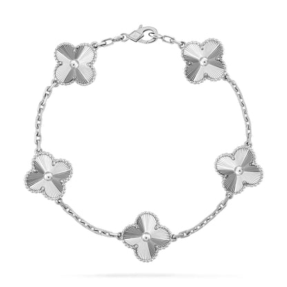 [Luxe Jewels]CLOVER SILVER 5 MOTIFS BRACELET